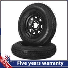 Set of 2 Trailer Tires on Rim 5.30-12 5.30x12 530-12 Trailer Tires 4 Lug on 4" T
