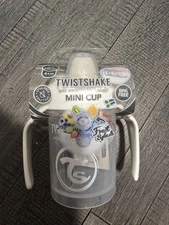 NEW -Twistshake Pastel White Sippy Cup Leak Proof Easy Grip BPA Free Toddler Cup