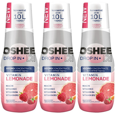 NEU Oshee Drop In Vitamin Lemonade 3x500ml Malina Grapefruit Konzentrat