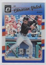 2017 Panini Donruss Optic Blue Prizm 13/149 Christian Yelich #111 0ws
