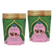 Dubai Style Chocolate Strawberry Pistachio Truffle Bites, 18 oz Pack of 2 New