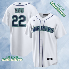 Seattle Mariners #22 Bryan Woo Cool Base Men's Stitched Jersey