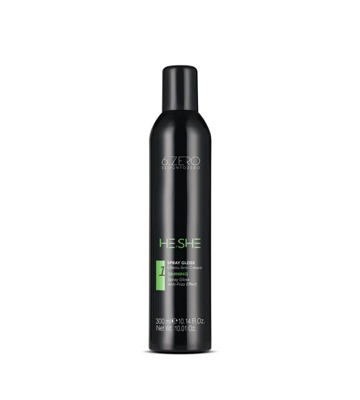 6.ZERO He.She Spray Gloss Lucidante Anti-Crespo 300ml - Shine Professionale