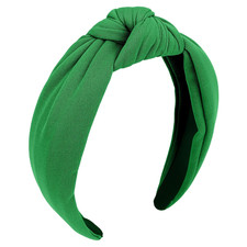 Headbands For Women Girls Green Knotted Hairband Top Knot Headband Fashion,Non