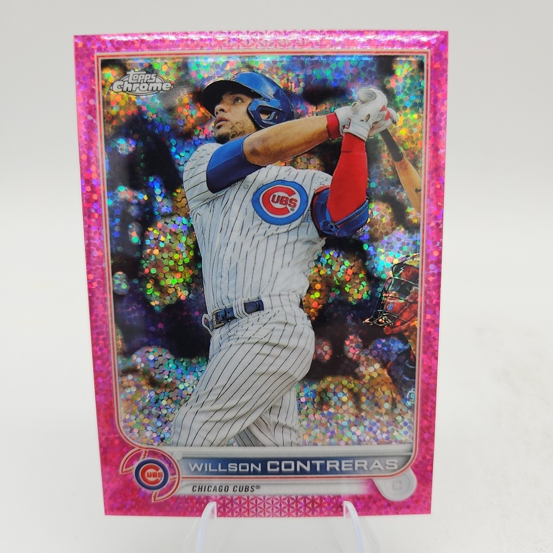 2022 Topps Chrome #136 Willson Contreras 202/350 Pink Sparkle Refractor