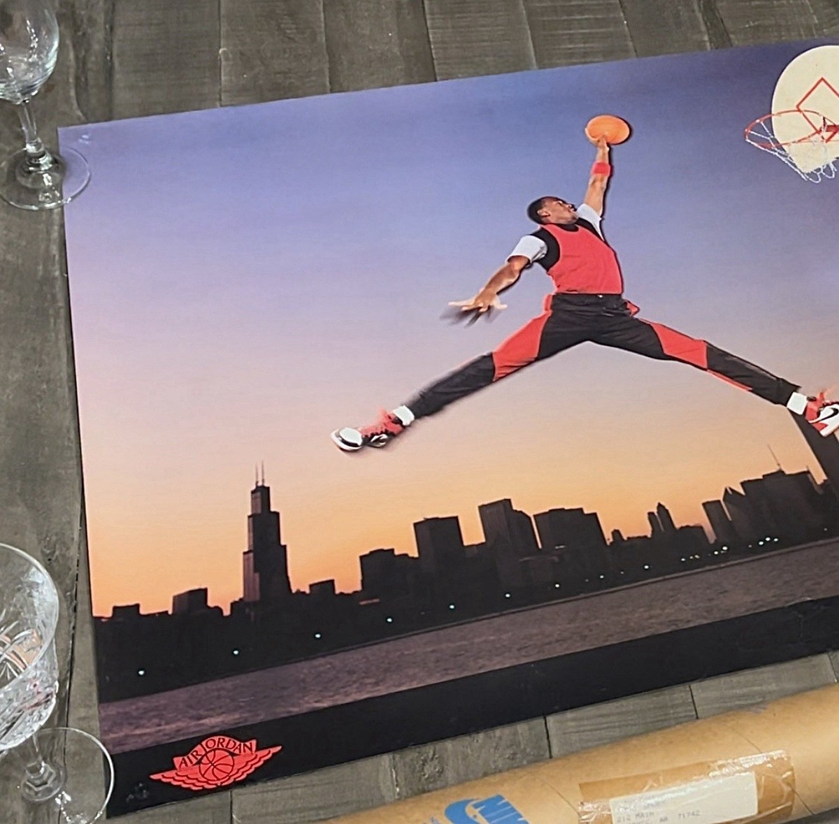 スペシャルヴィンテージ！97年 ナイキ NIKE★マイケル ジョーダン ポスター VINTAGE 1985 Nike Air Jordan Jumpman 80s Poster ~ Excellent