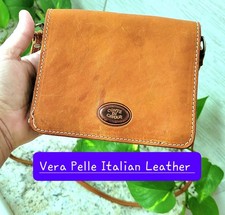 Vintage Vera Pelle Italian Leather Shoulder Crossbody Mini Handbag