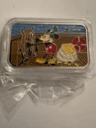 Disney Steamboat Willie Mickey Mouse 1oz .999 Silver Colorized Bar