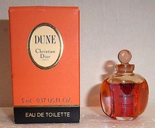 VINTAGE CHRISTIAN DIOR DUNE EDT 5ML MINIATURE BOTTLE IN ORIGINAL BOX