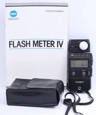 Minolta Flash Meter IV Digital Light Meter Flash Free Shipping Works Fine