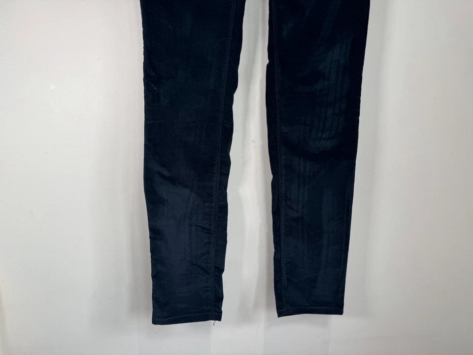 Jigsaw Velvet Trousers Womens W28 L32 Navy Skinny Richmond Fit Cotton Stretch - Image 3 of 4