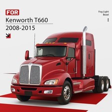 Cubierta De Luz Antiniebla Izquierda Delantera Para Kenworth T660 (2008-2015) – Lado Conductor, Color Negro, Reemplazo Directo