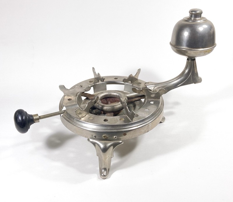 Antique Manning Bowman & Co. Portable Alcohol Gas Stove Burner. Pat. 1909