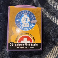 Swabs   Piercing Bump Saline Solution for Cleansing Earring, Nose, Belly, and...