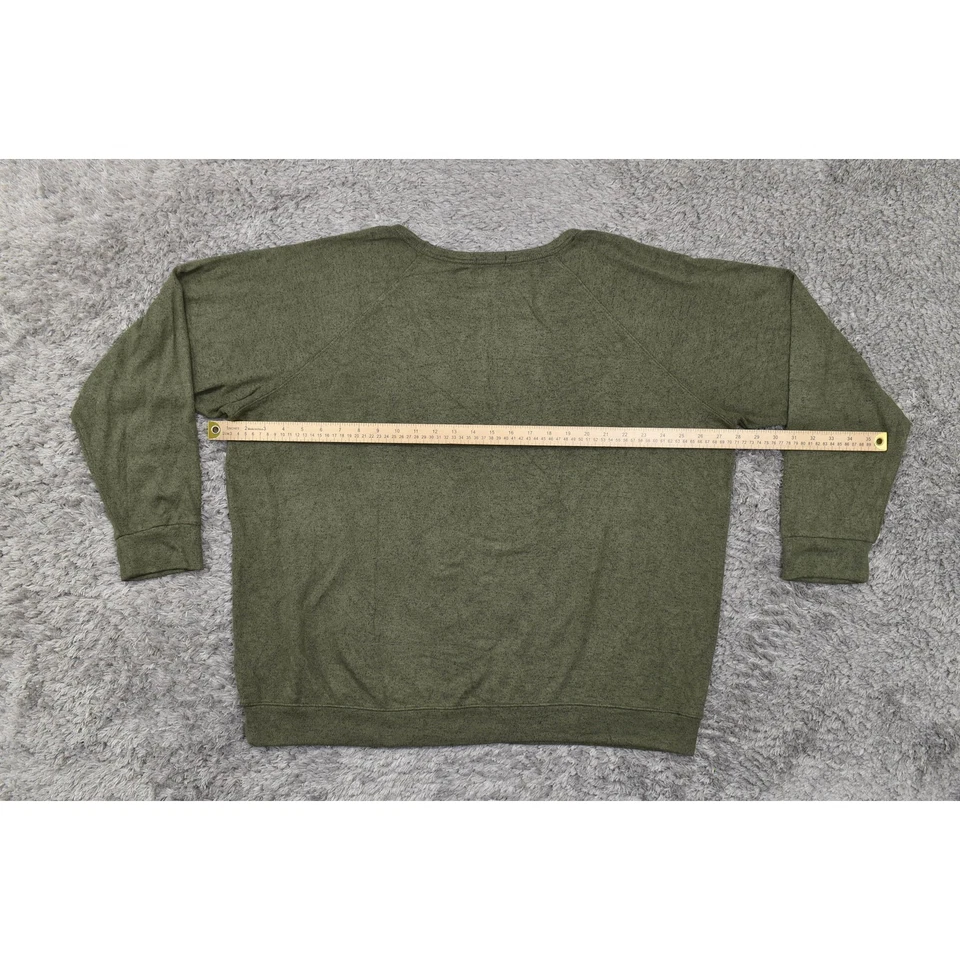 Suéter manga larga Buffalo David Bitton para mujer talla 2XL mezcla viscosa verde Foto 4 de 4