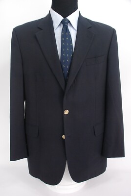 希少 Brooks Brothers Loro Piana BALLCOLLAR Brooks Brothers 2Btn Loro Piana Italian Wool Navy Blue Blazer 41L