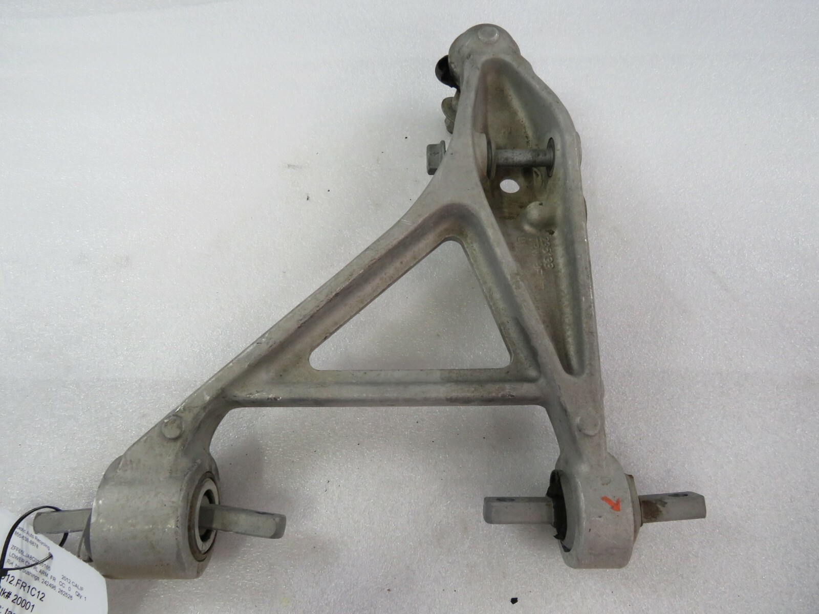 Ferrari California, RH, Right, Front Lower Control Arm, Bad Bushing, P/N 242496