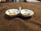 HEREND PORCELAIN HANDPAINTED SALT AND PEPPER DISH 253 Condiment Holder W/Handle — photo 2