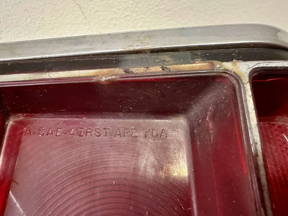 1974-1977 AMC Hornet Right Side Rear Tail Light Lens & Bezel Assembly OEM - Image 4 of 4