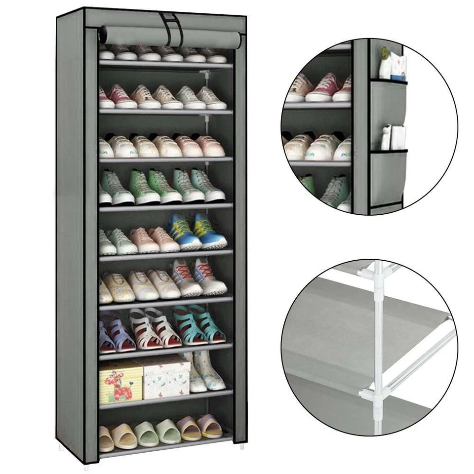 10 Schicht Schuhschrank Schuhablage 4 farben Schuhständer Vliesstoff Schuhregal - Bild 3 von 4