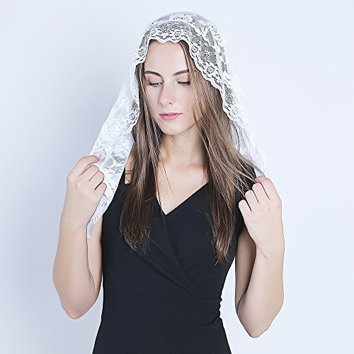 Mantilla de encaje católica velo cubierta de la cabeza de la iglesia - Picture 2 of 5