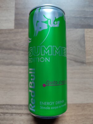 Red Bull Summer Edition Dragon Fruit Energy Drink Dose Full Voll 250ml Can