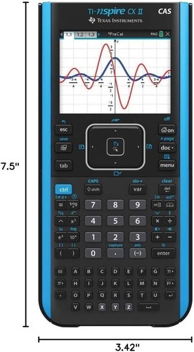 Lightweight TI-Nspire CX II CAS Color Graphing Calculator - Long Battery Life - Picture 10 of 10