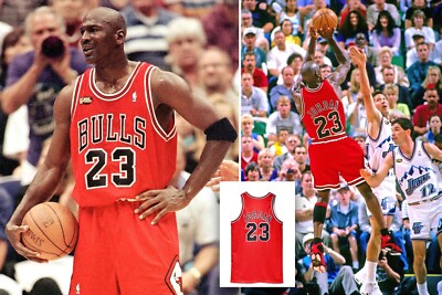 Nike Michael Jordan #23 Chicago Bulls 1998 NBA Finals Red Jersey L