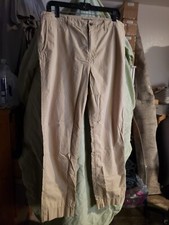 SZ 8 LAUREN RALPH LAUREN WOMENS TAN BROWN COTTON PANT, FRONT BACK POCKETS, GUC