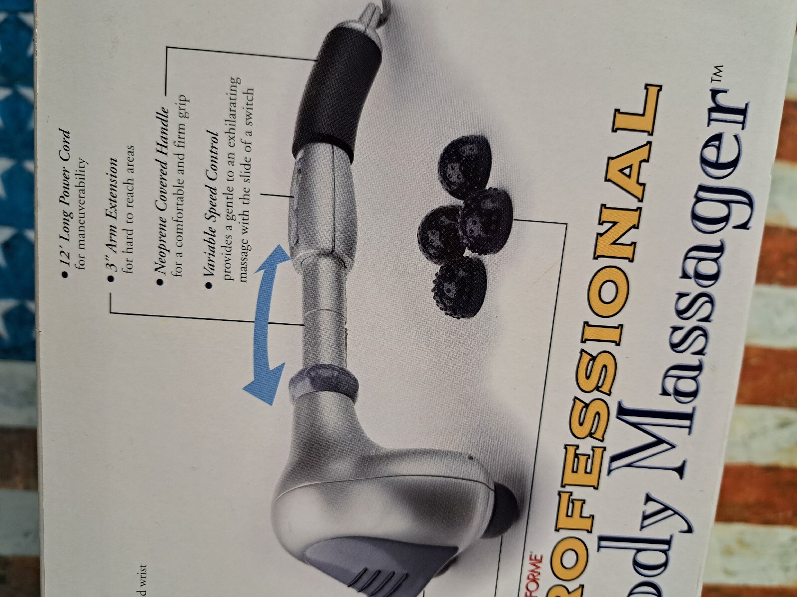 Professional Body Massager with 9 foot Power Cord Obus NEW In Original