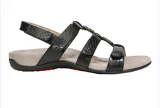 Vionic Sandal Womens 7 Amber Snake Croc Adjustable Orthotic Sandal New
