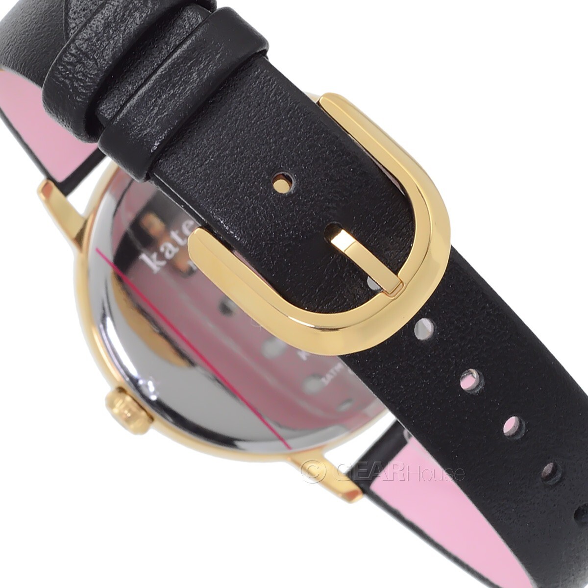 Kate Spade New York Womens Gold Metro Watch Makeup Brush 