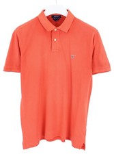 GANT Regular Fit T-Shirt Men's MEDIUM Short Sleeve Embroidered Logo Polo