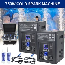 2PCS 750W Cold Spark Machine Firework Machine DMX Stage Effect with Flight Case
