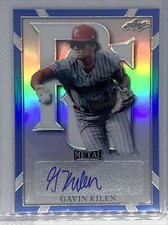 2021 LEAF PERFECT GAME METAL BLUE REFRACTOR GAVIN KILEN AUTO #8/30