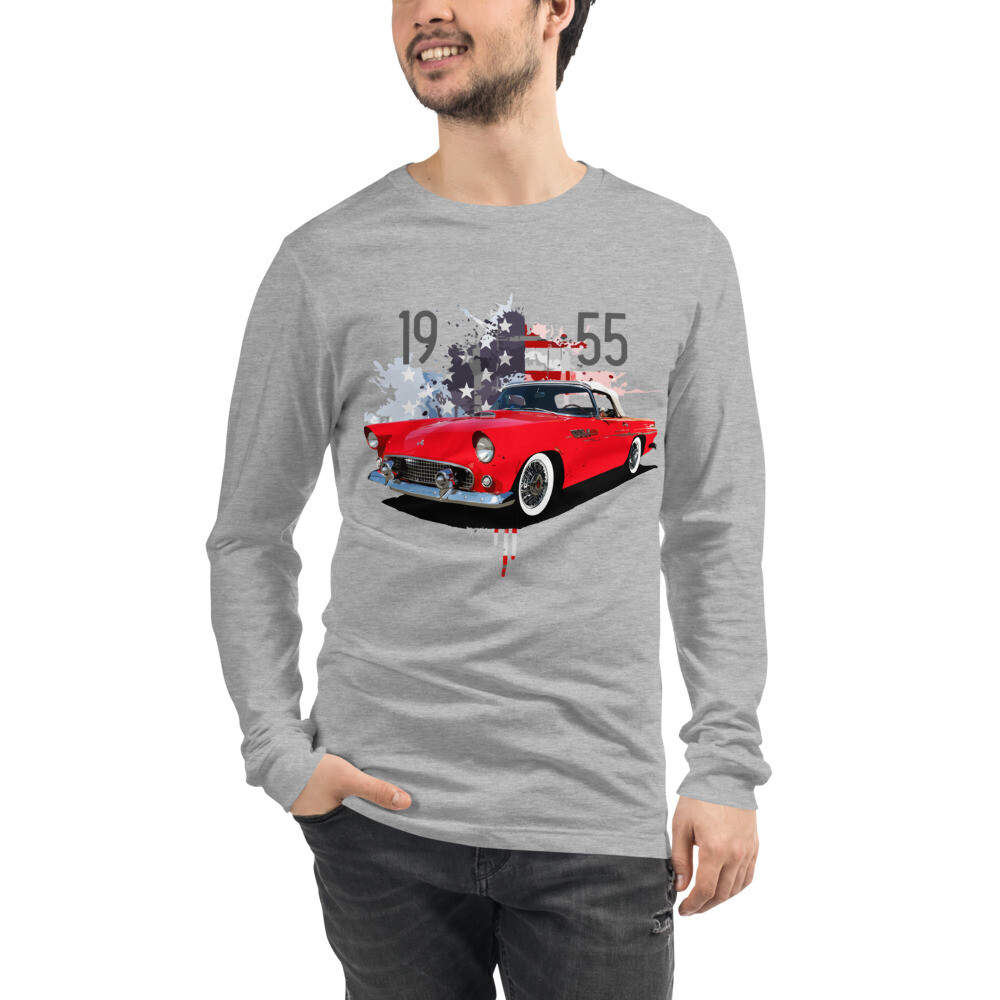 1955 Ford Thunderbird American Classic Car Unisex Long Sleeve Tee