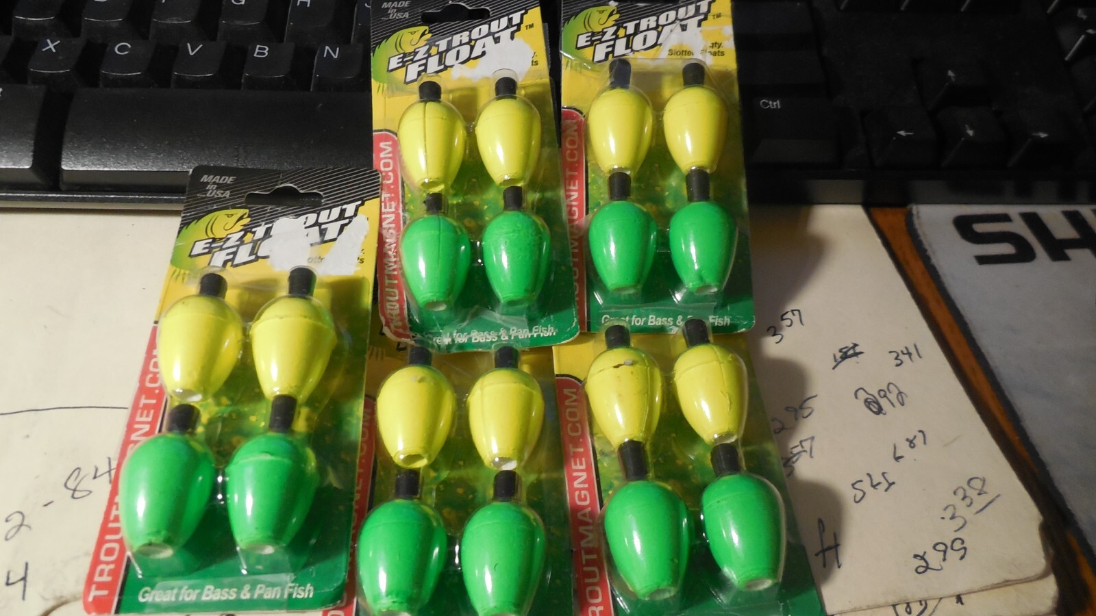 5 packs of 4 Trout EZ Trout Float Fishing Bobbers Easy Depth