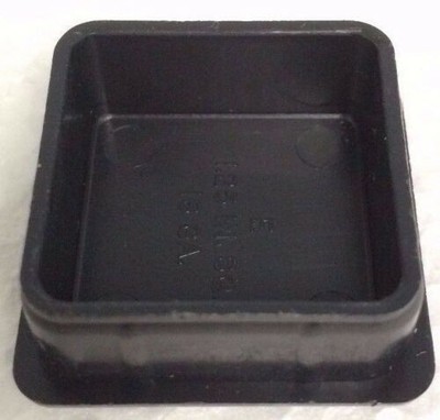 4 Plastic 1-1/4'' Square Furniture Glide Tips