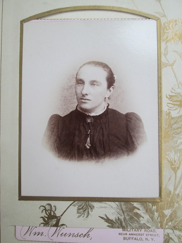 Álbum de fotografías de tarjetas de gabinete de 1880 terciopelo rojo con cierre, 12 fotos-Buffalo NY - Imagen 5 de 9