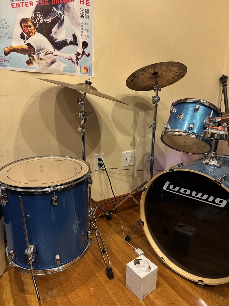 Ludwig LC175 Accent Drive Complete Drum Kit, Deep Blue - 5 Piece