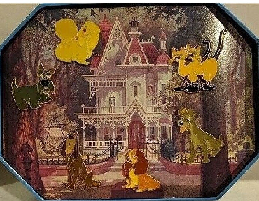Disney Lady And The Tramp 1955-1995 Tin Pin Collection Set 6 Pins