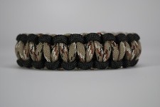 550 Paracord Survival Bracelet Cobra Black/Desert Camo "Made in the USA"