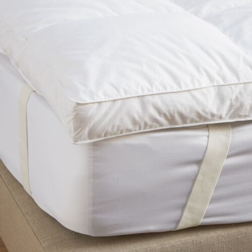 Luxury Duck Feather Goose Feather & Down Mattress Topper or Pillow Pair All Size - Picture 1 of 6