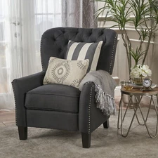 Carlyle Tufted Back Fabric Recliner Armchair