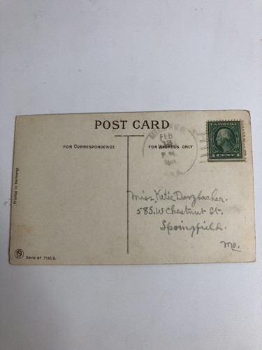 Antique Post Card Valentines Greetings Divided Back Posted Early 1900s Germany - Picture 2 of 4