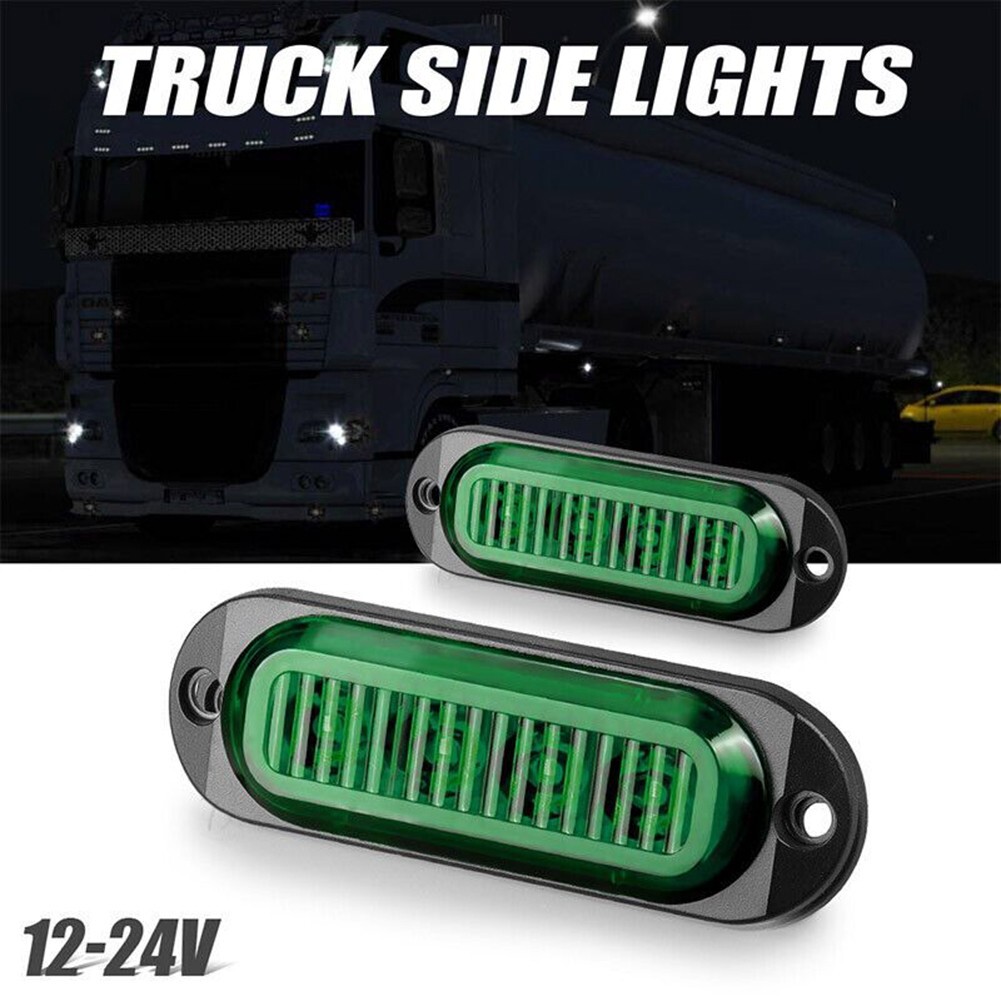 High Thermal Conductivity Green Side Marker Lights Waterproof Pack of 4