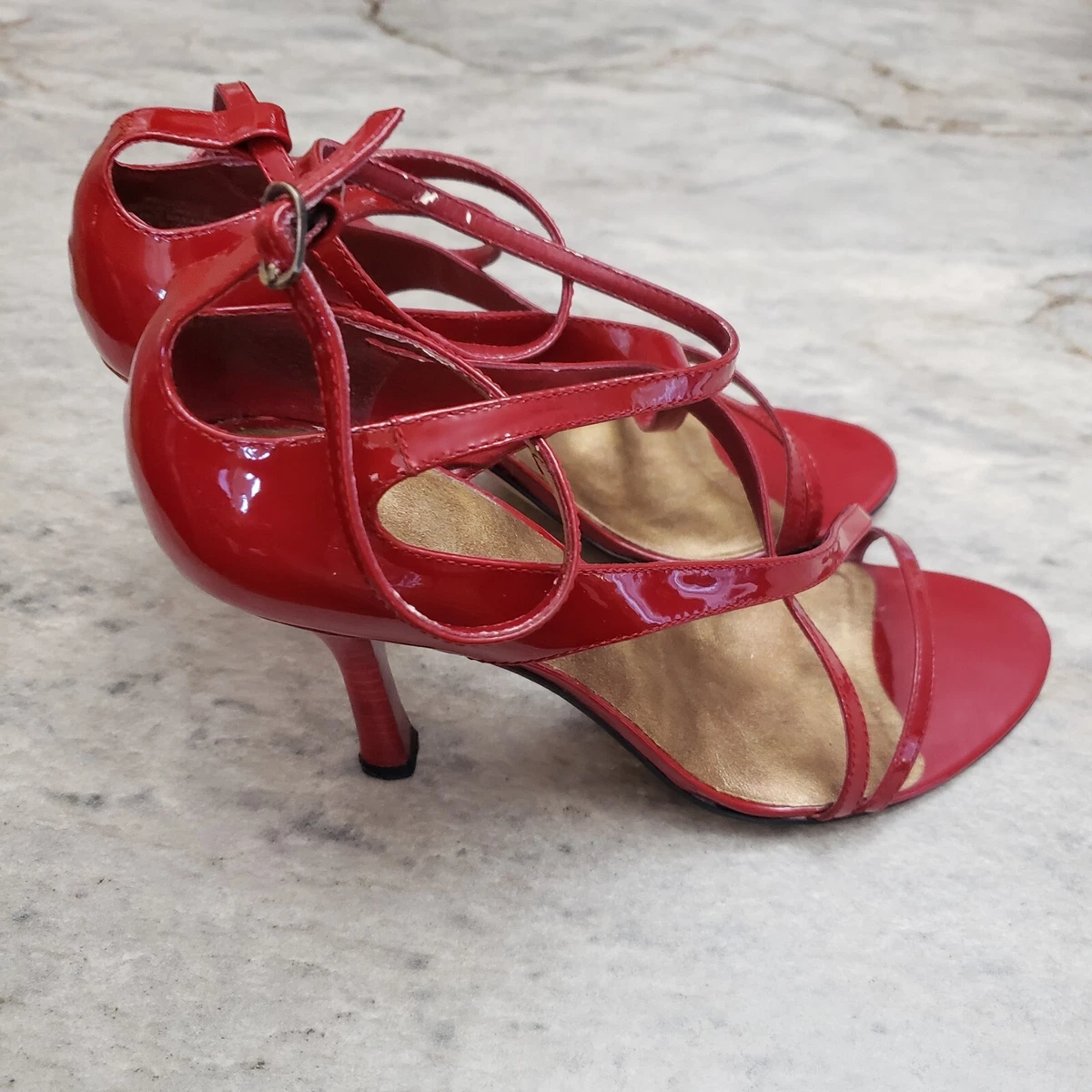 Womens red sandals size best sale 7