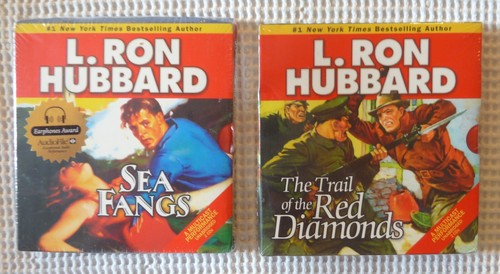 L. RON HUBBARD Sea Fangs Red Diamonds 4CD Audiobook W idealnym stanie Zapieczętowany Scjentologia Nowy - Zdjęcie 1 z 2