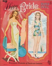 VINTAGE UNCUT 1960S HAPPY BRIDE PAPER DOLL ~SAALFIELD~ORIG SZ~LASER REPRODUCTION