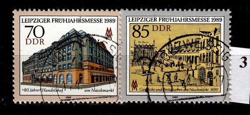 DDR 1989: 3235- 3236 "Leipziger Messe", sauber gestempelt, einwandfrei, s.Bild 3